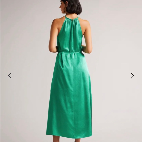 Ted Baker Emerald Green Halter Dress - Picture 3 of 5